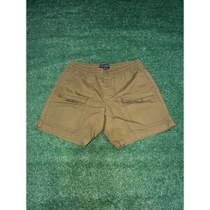 Urban Threads Cargo Shorts Men's Medium Tan Brown Elastic Waist Utility Casual